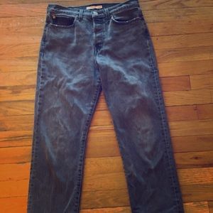 Washed black Levi’s Wedgie Straight Jeans